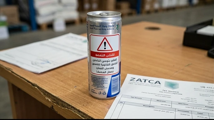 SFDA Warning Label on Energy Drink